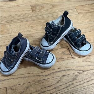 Kids Converse Navy + Black Canvas Sneakers